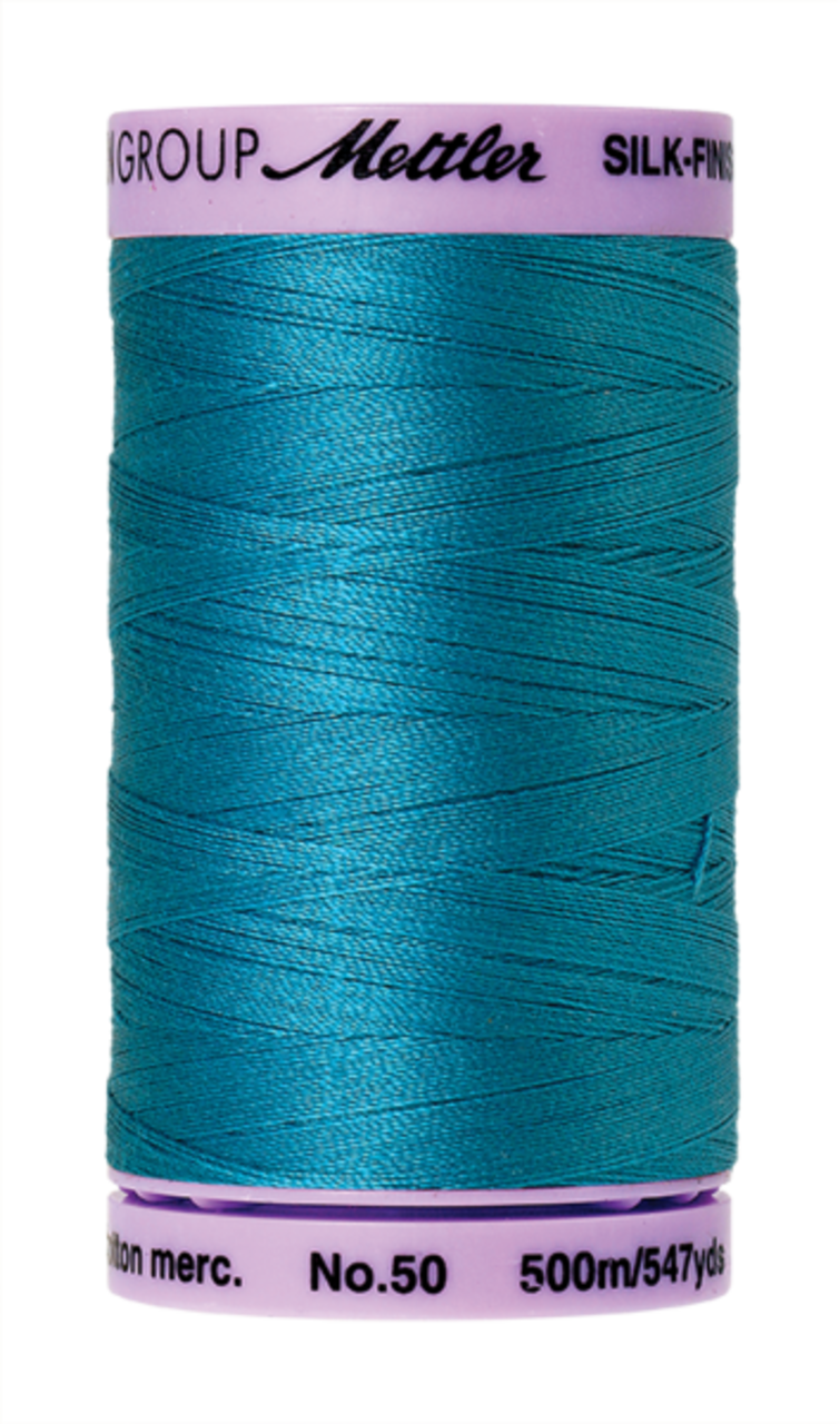 Caribbean Blue (9104-1394) | Silk-Finish Cotton 50wt (500M / 547Y) | Mettler Thread